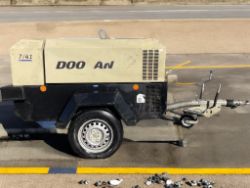 DOOSAN 7/41 ROAD TOWABLE COMPRESSOR – 2015, 687 HOURS