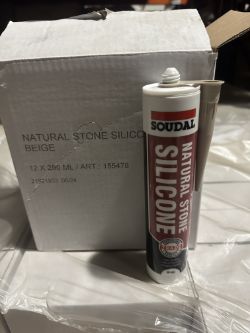 JOB LOT CLEARANCE 1300 X SOUDAL NATURAL STONE SILICONE 290ML BEIGE