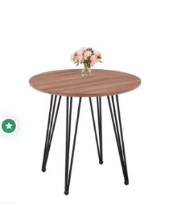 PALLET CONTAINING 20 X BRAND NEW DARK OAK TOP DINING TABLES