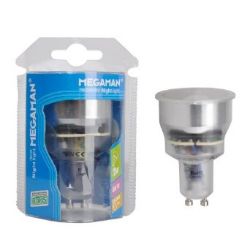 600 X MEGAMAN-GU10 SPOT NIGHT LIGHT BULB 2W BLUE