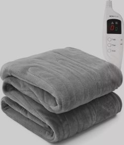 MONHOUSE HEATED THROW - ELECTRIC SINGLE BLANKET 160X130 IN BOX JOB LOTS X3 PCS