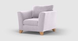 SOFOLOGY LAYLA CHAIR IN NOVAK LILAC ALL OVER WITH LIGHT WOOD FEET RRP Â£459