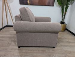 SOFOLOGY ASHFORD ARMCHAIR IN CHERUB BLUSH, DARK LEGS RRP Â£529