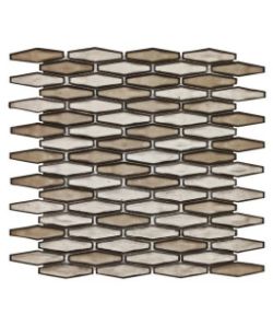 24 BXS (360 PCS) STREX BRONZED LATTE MOSAIC WALL TILE SHEETS 30.5 X 33.8CM