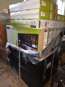 PALLET OF 17 X BRAND NEW GOOGLE SMART TVS 40