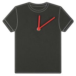 128 X O'DECO WALL CLOCKS - M T-SHIRT - BLACK