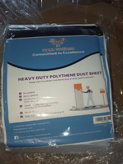 1260 X BRUSH BROTHERS 6 PACK HEAVY DUTY POLYTHENE DUST SHEETS