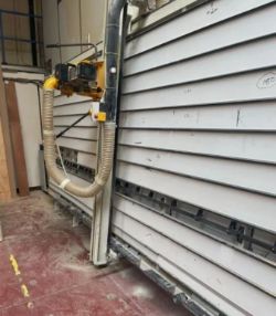 LARGE VERTICAL PANEL SAW 5.5M LENGTH PUTSCH MENICONI SVP145 WITH DUST EXTRACTOR