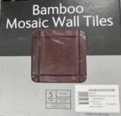 830 TILES (TOTAL COVERAGE = 74.7M2) BAMBOO MOSAIC WALL TILES 300 X 300MM