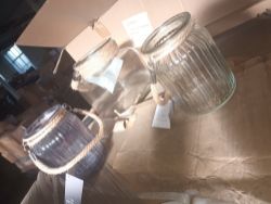 312 X NEW GLASS CANDLE HOLDERS