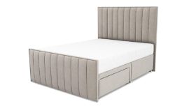 DFS LUCINE DOUBLE 2 DRAWER BEDFRAME IN MINK RRP £649