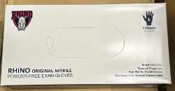 960 BOXES OF RHINO BLUE NITRILE XL GLOVES PACKS OF 100 EXP 02/26