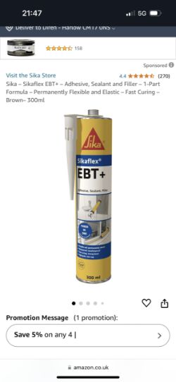 RRP £3995 JOB LOT SIKA SIKAFLEX EBT BEIGE 290ML