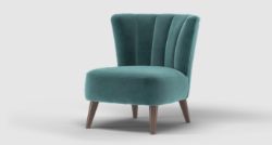 SOFOLOGY FINCHLEY ACCENT CHAIR IN NORDIC TEAL ALL OVER WITH GREY WOOD FEET RRP Â£439