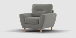 SOFOLOGY HETTY CHAIR IN LINOSO SLATE WITH FOAM BACK RRP Â£359