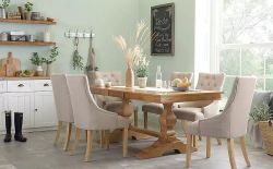 CAVENDISH OAK WOOD 160-200CM EXTENDING DINING TABLE NEW REP;£1200
