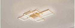 JIINOO LED CEILING LIGHT,MODERN LED CEILING LAMPS WITH 3-SQUARES,75W METAL ACRYL