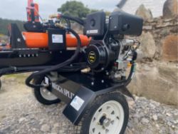 **BRAND NEW** 37 TON POWERUP MEGGA SPITTER PRO LOG LIFT DIESEL LOG SPLITTER – TOWABLE