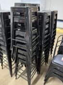 24 black steel frame stools