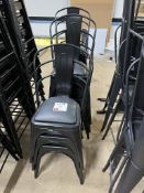 11 black steel frame chairs