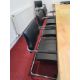 Ten chrome framed leatherette static boardroom armchairs - Image 2 of 7