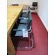 Ten chrome framed leatherette static boardroom armchairs - Image 1 of 7