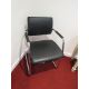 Ten chrome framed leatherette static boardroom armchairs - Image 3 of 7