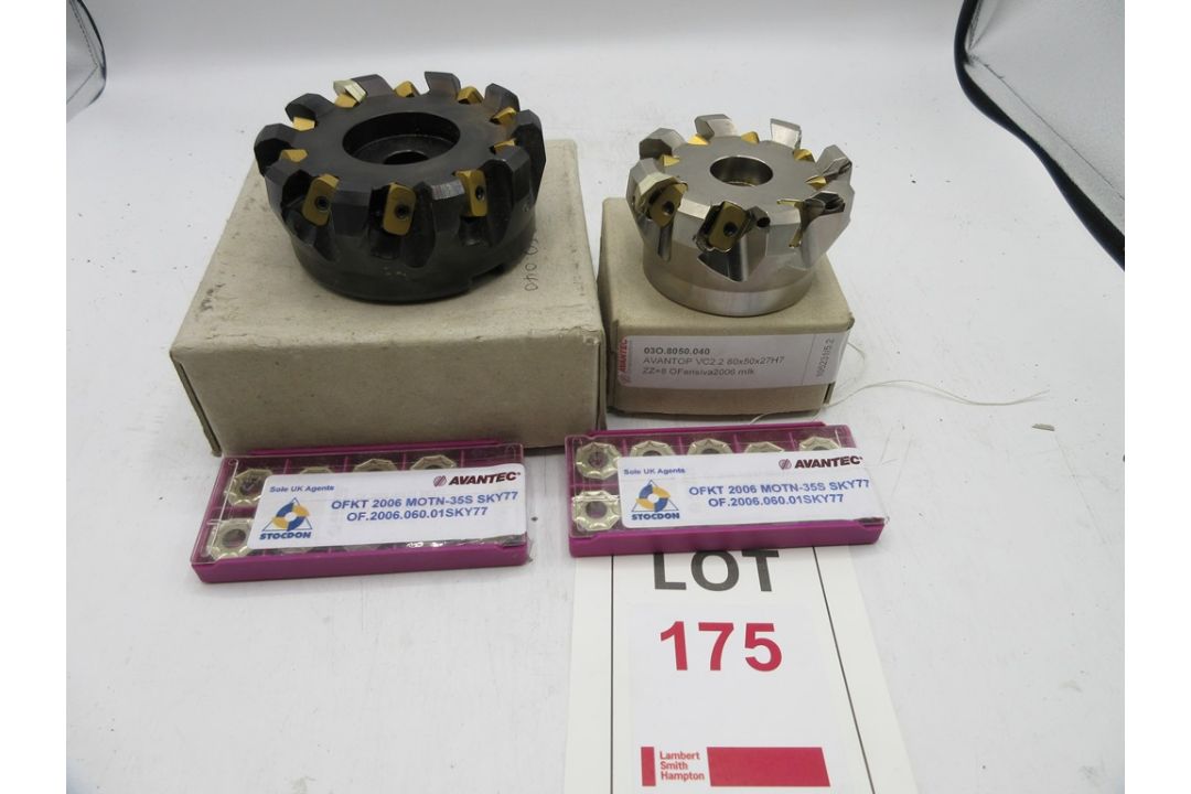 Two shell endmills and tips - Image 1 of 2