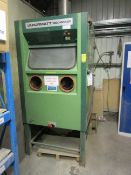 Vapormatt 1000 boxer shot blast cabinet, machine type 1000, serial no. 8703 A work Method