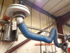 Two Nederman wall mounted fume extractors with flexi arm