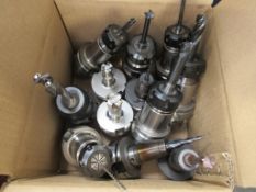 Box of assorted tool holders & bits