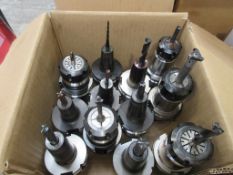 Box of assorted tool holders & bits