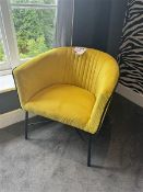 Yellow suede chair