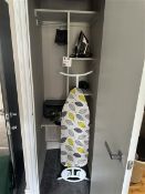 Contents of cupboard to include various hotel appliances, hotel safe & one Broomhill room diffuser (