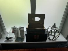 Assorted decorative furnishings including hotel safe & one Broomhill room diffuser (Broomhill Number