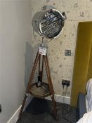 Decorative and functional tripod cinema-style freestanding light (needs new bulb)