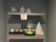 Assorted room accessories including a singing bowl