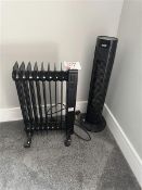 Anison Tower fan and 1 Netta electric heater