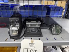 Three Whisper Power battery components to include remote battery switch, battery monitor & battery m
