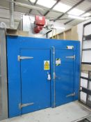 LPG walk-in oven, approx. size 4.6m x 2.9m, with Coutherm EK-1 heat system, serial no. C10887 (2012)