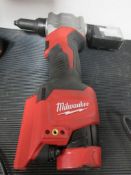 Milwaukee M12 BPRT cordless pop rivet gun, 2 x batteries, 1 x charger