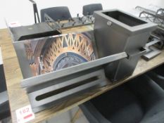 Steel Vintage manufactured bespoke metal waste bin & magazine holder
