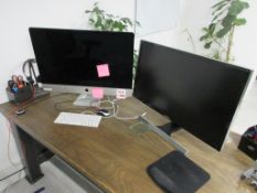 Apple iMac, serial no. DGKX HHLX JIJQ, EMC no. 3070, model A1419, keyboard, mouse & Samsung flat