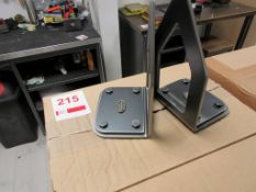 Pair of Steel Vintage manufactured bespoke studio bookends, 100 x 125 x 200mm