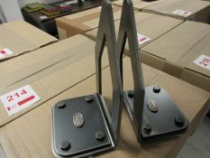 Pair of Steel Vintage manufactured bespoke studio bookends, 100 x 125 x 200mm
