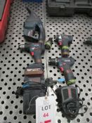 Four assorted Bosch Professional cordless hand tools, including screw driver, drill, impact