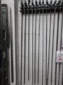 Twelve various length sash clamps