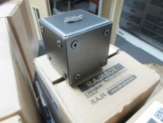 Steel Vintage manufactured bespoke Studio paper weight, 75 x 75 x 77mm