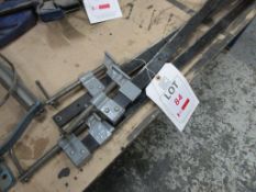Four various sash clamps