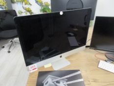 Apple iMac, serial no. DGKP 60A3F9JC, EMC no. 2639, model A1419, keyboard, mouse & Lenovo flat